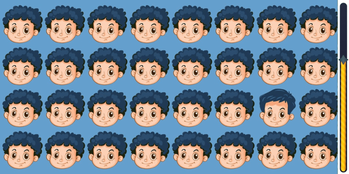 Sfida visiva: riesci a scovare l'elemento fuori posto nel volto di un bambino? Dimostra la tua attenzione ai dettagli individuando l'intruso in meno di 6 secondi!